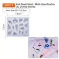 DIY silicone mold for 3D irregular crystal resin gemstones with glitter pendants - Full Plate Crystal Stone Mold