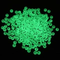 Luminous green beads with letter L print for DIY jewelry making and crafts - Letter L / Luminous Green