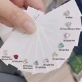 Set of 5.5mm heart-shaped crystal stud earrings in ten vibrant colors for women - Sakura White (Single Piece)