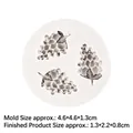 White silicone mold for pine cone and leaf shapes with dimensions 4.6x4.6x1.3cm - 2# Grey (Grape)