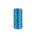 Single roll of bright blue 1.5mm metallic flat braided string for gift wrapping - Blue