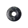 Natural green agate stone donut pendant with unique marbled texture for DIY jewelry - Sparrow Stone