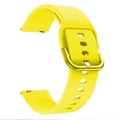 Universal 22mm yellow silicone watch strap with metal buckle for Samsung Galaxy and Huawei GT2 - Yellow
