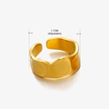 Adjustable golden stainless steel ring with hammered texture and 1.7cm diameter - Gold Ring 190-1