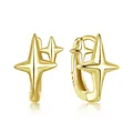 Minimalistische Stern-Ohrringe aus 925er Sterlingsilber mit hochwertiger Vergoldung - 925er Silber / Gold