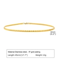 Platte 4mm roestvrijstalen choker halsketting met IP goud plating en karabijnsluiting - 45cm/4mm / Goud Slangenketting NC-1319G