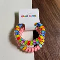 Two-piece set of spiral telephone line hair rings in gradient rainbow and pink styles - Rainbow 2-Piece Set (7cm Large)