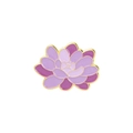 Detailansicht der Lotus-Brosche mit lila Farbverlauf und goldfarbenem Metallrand - Violetter Lotus