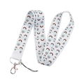 Rainbow and cloud pattern lanyard with metal swivel hook for phone or ID badge - Pink Blue Rainbow/YZ18-3
