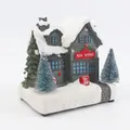 LED lighted resin Toy Store Christmas village miniature with snow detail and pine trees - Style C in Color Box