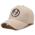 Cappellino da baseball hip-hop beige da uomo con logo in metallo per attività all'aperto - Regolabile / Cachi
