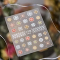Autocollants ongles mandala bohème avec motifs dentelle blanche et ornements vintage - Magnifique Style de Dentelle Mandala (MN-180)