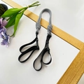 Black and white checkered woven nylon shoulder strap with durable plastic buckles - Black and White Strap