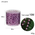 Shiny purple electroplated 10m plastic bead chain for Christmas tree decoration in clear tub - 1CM Purple Bead Chain (10M Length)