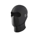Short black ice silk cycling face mask with glasses holes and breathable mesh design - Short Style with Glasses Hole / Black