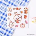 Cute milk tea rabbit cartoon stickers, waterproof PET material, 10x10cm size decor - Milk Tea Rabbit [10*10cm]