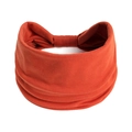 Fascia per capelli arancione in maglia elastica per yoga e sport con finitura morbida - Rosso Ruggine