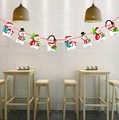 Ghirlanda natalizia con otto pupazzi di neve per decorazione murale di feste a tema - Z16-Pendenti Pupazzo di Neve