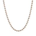 Collana minimalista a catena a sfere in acciaio inossidabile finitura oro rosa - 3mm / Oro rosa