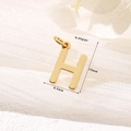 Polished 14K gold-plated letter H pendant charm for DIY jewelry necklaces - Gold - Letter H