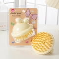 Cute bow-shaped yellow silicone scalp massager brush with detachable design - PVC Box / Yellow