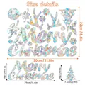Holographic Christmas window clings size chart with snowflake and reindeer stickers - Christmas Antlers / 22*30cm