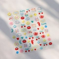 Stickers autocollants 3D pour ongles aux motifs de cerises et fleurs pour manucure M-959 - M-959-Gelée de Gel