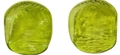 Fluorescent green translucent shrimp chip style earrings with a retro chunky aesthetic - 925 Silver Earring Post / Resin Oval Irregular Texture / Olive Green