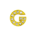 8mm goldener Anhänger Buchstabe G mit Strasssteinen für DIY Armband Schmuck - 8mm Gold Strass Buchstabe-G
