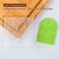 Leaf texture fondant stamp tool for cake decorating with 10x10cm botanical leaf pattern - Leaf F Pattern Stamp
