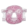 Pink cooling gel bead face mask with adjustable elastic strap and PVC backing for therapy - Double-sided PVC Face Mask / Pink