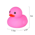 Pink rubber duck toy with orange beak, squeaking water toy, size 5.5x4.5x4cm - No. 8 Pink