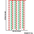 Tenda a frange con albero di Natale per decorazione festa 1x2m rosso verde argento - 1m*2m / Rosso Argento Verde