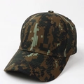 Detail of digital camouflage tactical baseball cap showing durable twill texture - Adjustable / Digital Camouflage 2