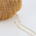 2m goldene Edelstahl-O-Gliederkette auf Rolle für DIY Schmuckherstellung Zubehör - 2x5mm / Gold