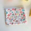 Petit porte-monnaie en coton à fleurs avec fermeture éclair et style floral - Verveine