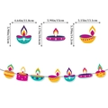 Ghirlanda di carta Diya per Diwali con dimensioni dettagliate per decorazioni festive - Ghirlanda di Diwali