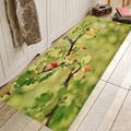 Tappeto assorbente in flanella con stampa botanica di piante e bacche su pavimento - 40x60cm / Motivo di Bacche
