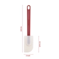 Rode 16-inch hittebestendige siliconen spatel met extra lange steel en witte schraper - 16 inch spatel / Rood Handvat