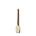Beige silicone spatula with wooden handle and hanging hole for professional baking - White Small T-Shaped Scraper