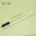 Indigo blue 1.2x21cm telescopic Tritan straw set with silicone tip and cleaning brush - 1.2x21cm / Indigo Blue