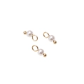 Elegant 4mm white imitation pearl pendant with gold metal clasp for jewelry making - White Pearl (3mm)