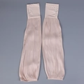 Detail of shimmer pleated sun protection sleeves with finger holes and elastic cuffs - M / Pearlescent Pink