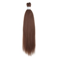 Extensions de cheveux tressés marron 26 pouces avec texture ondulée et bague en papier - Brun Clair (FR 8#)