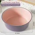 Extra large dual-color washbasin in pink and purple, 37.2cm diameter for versatile use - Pink & Purple - XXL