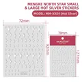 Adesivi per unghie Stella Polare 3D argento con finitura metallica e confezione rossa - G&P Stelle Polari (MM-XX04) - Doratura a argento