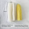 Corn shape silicone mold and finished realistic candle model with detailed grain texture - B48 Large Corn