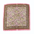 Rosafarbenes Seidentuch mit Paisleymuster und floralem Randdesign für Damen - Rosa Paisley (44#)
