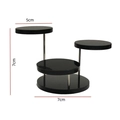 Black acrylic 3-tier round jewelry display stand for rings and small accessories - 3-Round Display Stand / Black