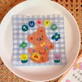 Bolsa transparente de cierre hermético con osito y tulipanes para dulces y snacks - 5# Oso de Flores